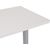 Darba galds ERGO elektriski regulējama, 1- elektro motors, krāsa: sudraboti - pelēcīgs, galda virsma 140x70cm, balts