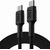 Green Cell GC PowerStream USB Type-C Male - Type-C Male Fast Charging 2m Black
