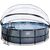 EXIT Akmens dizaina baseins ø488x122cm ar kupolu, smilšu filtru un siltumsūkni – pelēka