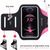 Swissten Чехол- Повязка на руку для телефонов до 7 дюймов розовый