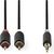 Nedis Aux провод 3.5 mm -> 2x RCA 0.5m Черный