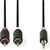 Nedis Aux Audio vads 3.5 mm -> 2x RCA 0.5m Melns