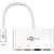 Goobay USB-C Multiport Adapter (HDMI + Ethernet, PD)  62105 White Usb HUB
