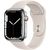 Apple Watch 7 GPS + Cellular 45mm Stainless Steel Sport Band, silver/starlight (MKJV3EL/A)