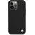 BMW BMHCP13XSILBK Back Case Кожанный Чехол для телефона Apple iPhone 13 Pro Max Черный