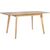 Обеденный стол JONNA 120/160x80xH76см, cтолешница: шпон дуба МДФ, ножки и рама: каучуковое дерево, цвет: натуральный