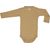 Lodger Romper Solid kokvilnas bodijs ar garām piedurknēm, Honey, 68 cm - RS 076_68