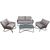 Комплект садовой мебели ANDROS стол, диван и 2 кресла, серый / серо-коричневый