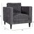 Кресло SPENCER 81x86xH86см, материал покрытия: бархатный ткань, цвет: тёмно-серый