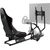 Nano Rs NanoRS RS160 Gaming Chair Racing Simulator Stand 3 in 1 PC Console Gamers Synthetic Leather Cover Steering Wheel Stand TV Bracket Up to 50" Max. Vesa 400x400