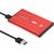 Qoltec 51860 External Hard Drive Case HDD/SSD 2.5'' SATA3 | USB 3.0 | Red