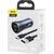 Baseus TZCCJD-0G Golden Contactor Car Charger Dual Quick Charger USB 40W Dark Grey