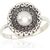 Серебряное кольцо #2101204(POx-Bk)_PE, Серебро	925°, оксид (покрытие), Жемчуг , Размер: 19, 2.7 гр.