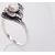 Серебряное кольцо #2100678(POx-Bk)_PE, Серебро	925°, оксид (покрытие), Жемчуг , Размер: 17.5, 2.8 гр.