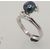 Sudraba gredzens #2101457(PRH-GR)_PE-BK, Sudrabs	925°, rodijs (pārklājums),  pērles , Izmērs: 16.5, 3.4 gr.