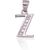 Серебряный кулон #2301853(PRh-Gr)_CZ, Серебро	925°, родий (покрытие), Цирконы , 1.2 гр.