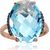 Золотое кольцо #1100965(Au-R+PRh-Bk)_CZ-LB+TZLB, Красное Золото	585°, родий (покрытие) , Цирконы , Небесно-голубой топаз , Размер: 17.5, 6.18 гр.
