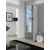 Cama Meble Furniture set SOHO 1 (RTV180 cabinet + S1 cabinet + shelves) White/Grey Gloss