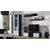 Cama Meble SOHO 7 set (RTV140 + S1 cabinet + shelves) Black / White gloss
