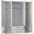 Top E Shop Topeshop ROMANA 160 BIEL KPLB bedroom wardrobe/closet 11 shelves 4 door(s) White