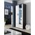 Cama Meble SOHO 8 set (RTV180 cabinet + S6 + shelves) Black / White gloss