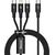 Кабель USB C штекер – USB C (15 W) / mikro-USB (10 W) / IP Lightning (20 W) кабель 1,5 м, чёрный, Rapid BASEUS