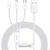 USB cable 3in1 Baseus Superior Series, USB to micro USB / USB-C / Lightning, 3.5A, 1.2m (white)
