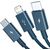 USB cable 3in1 Baseus Superior Series, USB to micro USB / USB-C / Lightning, 3.5A, 1.2m (blue)