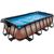 EXIT Koka baseins 400x200x100cm ar smilšu filtra sūkni un kupolu - brūns
