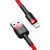 Baseus CALKLF-B09 neilona pīts kabelis Lightning / 2.4A / 1m sarkans