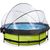 EXIT Laima baseins ø300x76cm ar filtra sūkni un kupolu un nojume - zaļa