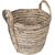 Basket MIAMI-2, D26xH24cm, grey stripes