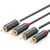 UGREEN AV104 2x RCA (Cinch) to 2x RCA (Cinch) Cable 1m (black)