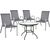 Садовая мебель DUBLIN стол и 4 стула, серый Dārza mēbeļu komplekti