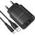 Borofone BN2 tālruņa lādētājs USB / 5V / 2.1A / 10.5W + Micro USB kabelis melns