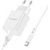 Borofone BN2 tālruņa lādētājs USB / 5V / 2.1A / 10.5W + USB-C kabelis balts