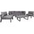 Комплект садовой мебели FLUFFY, стол, диван и 2 стула (13793 + 2x13792 + 3x13791) темно-серый Dārza mēbeļu komplekti