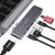 (Ir veikalā) Choetech HUB-M14 for Macbook Pro 7in2 USB-C Thunderbolt 3 Silver Docking Station 100W