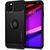 Spigen Rugged Armor матовый чехол-крышка с элементами карбона и глянца для Apple iPhone 11 Черный