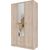 Top E Shop Topeshop ROMANA 120 SON L bedroom wardrobe/closet 6 shelves 3 door(s) Oak