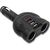 Qoltec 50641 Car Charger 12-24V | 52W | 5V | 2.4A| 2xUSB | USB QC 3.0 | USB C PD | 2x Cigarette Lighter Splitter