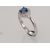 Серебряное кольцо #2101469(PRh-Gr)_CZ+CZ-B, Серебро	925°, родий (покрытие), Цирконы , Размер: 17, 2.5 гр.