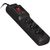 Activejet COMBO 3GN 3M black power strip with cord