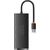 Baseus Lite Series Hub 4in1 USB to 4x USB 3.0, 25cm (Black)