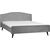 Bed LAURA 160x200cm, light grey