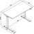 Digitus Electric height adjustable desk, 73 - 123 cm, Maximum load weight 50 kg, Metal, White
