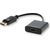 Savio CL-55 video cable adapter 0.2 m DisplayPort HDMI Type A (Standard) Black