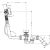 Hansgrohe Vannas sifons ar uzpildi Exafill S 3/4", hroms
