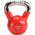 Kettlebell cast iron knurled chrome handle HMS KTC08 RED