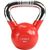 Kettlebell cast iron knurled chrome handle HMS KTC08 RED